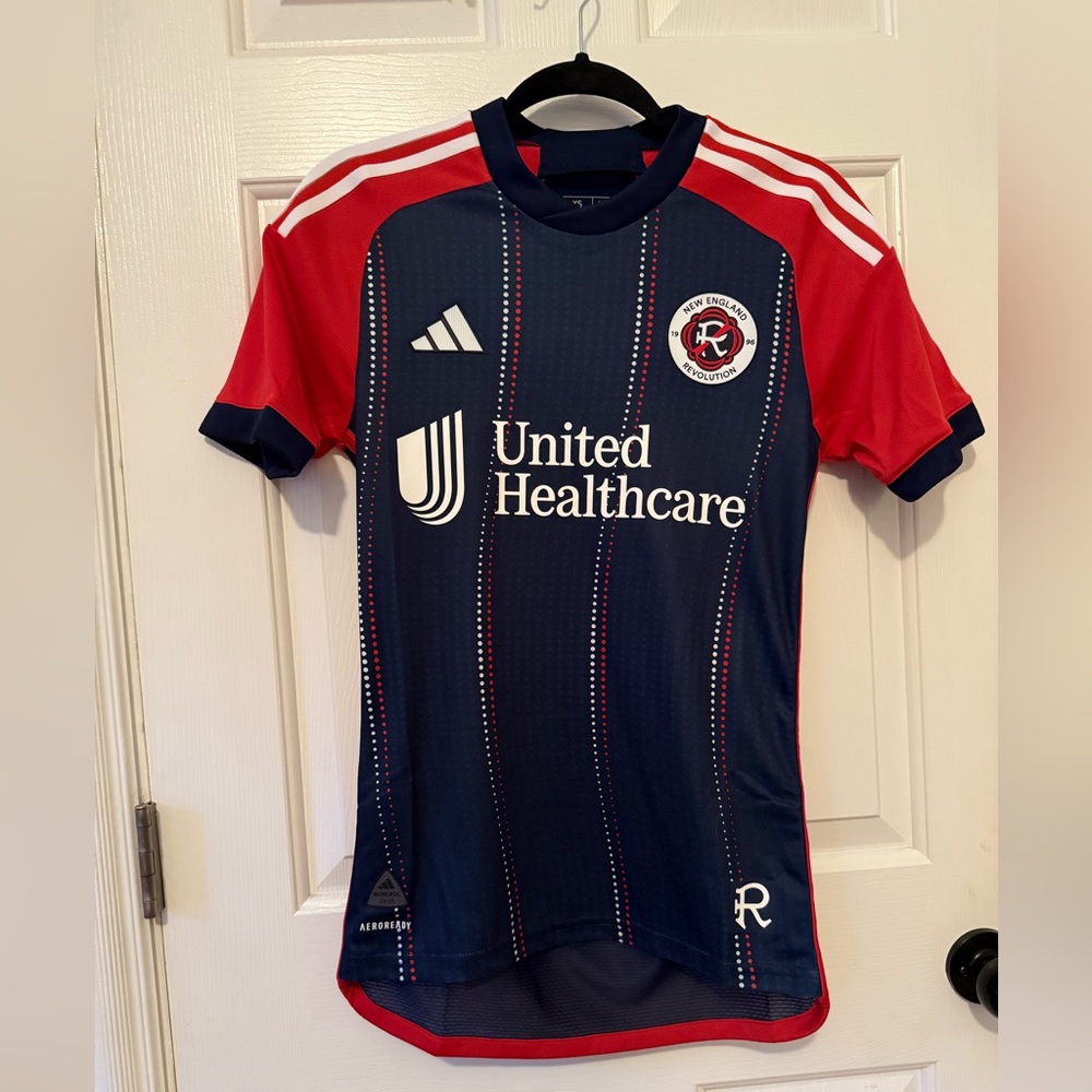 NWT New England Revolution 24/25 Home Adidas Jersey Sz XS Unisex Slim Fit